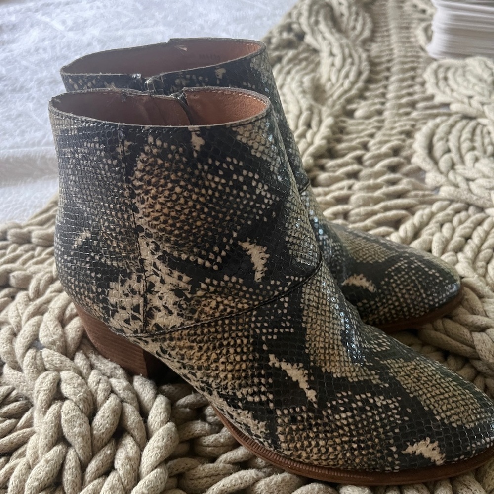 Snakeskin Ankle Boots